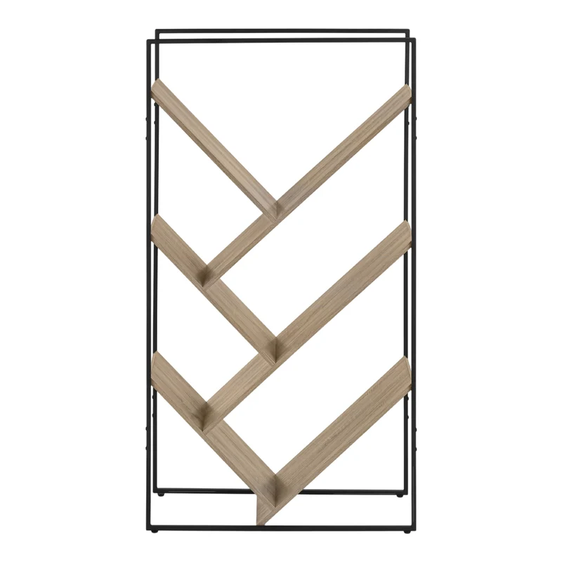 Étagère en métal noir avec 6 tablettes en MDF/stratifié - I 2200-2201-2202