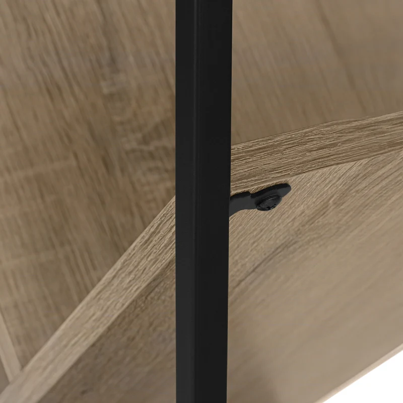 Étagère en métal noir avec 6 tablettes en MDF/stratifié - I 2200-2201-2202