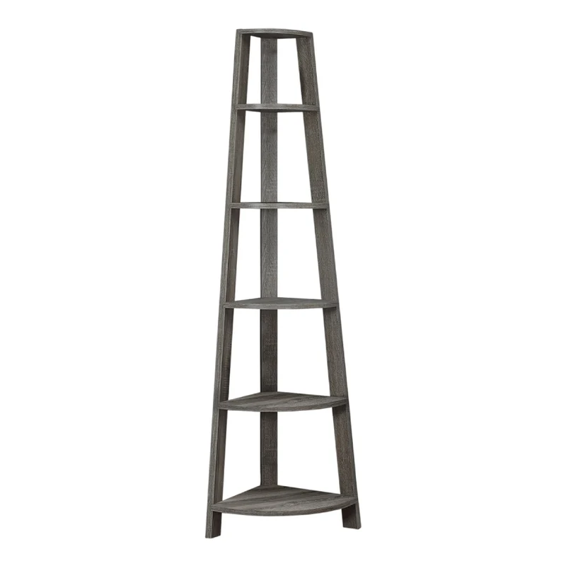 Étagère de coin en MDF/stratifié avec 5 tablettes - I 2495-2496-2497-2499-2750