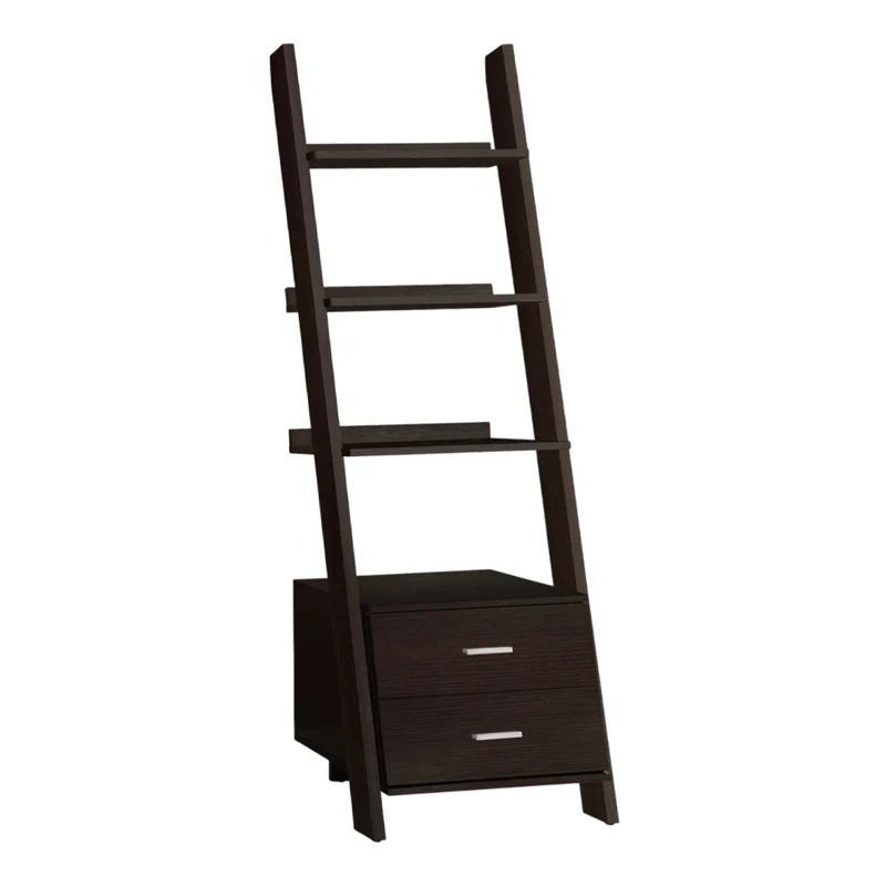 Étagère à échelle en MDF/stratifié avec 4 tablettes et 2 tiroirs - I 2562-2756-2542