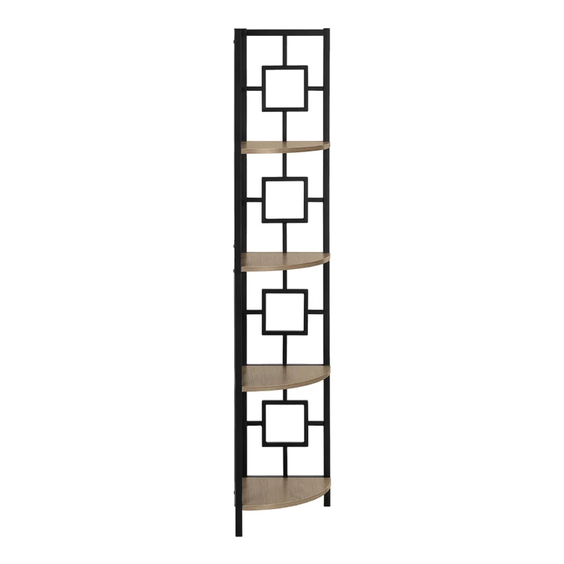 Étagère de coin en métal avec 4 tablettes en MDF/stratifié - I 3610-3611-3612-3613