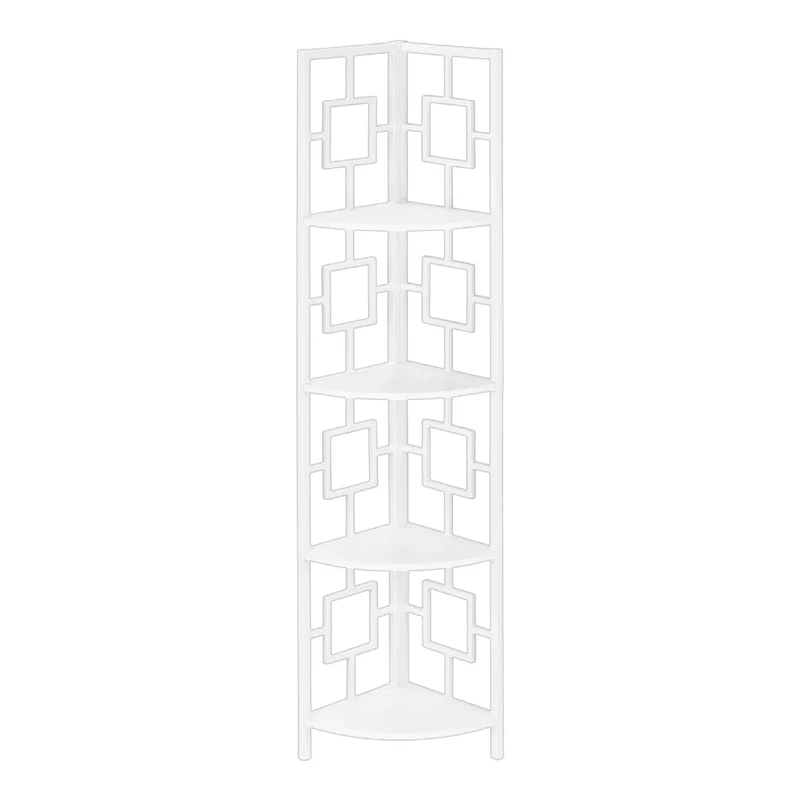 Étagère de coin en métal avec 4 tablettes en MDF/stratifié - I 3610-3611-3612-3613