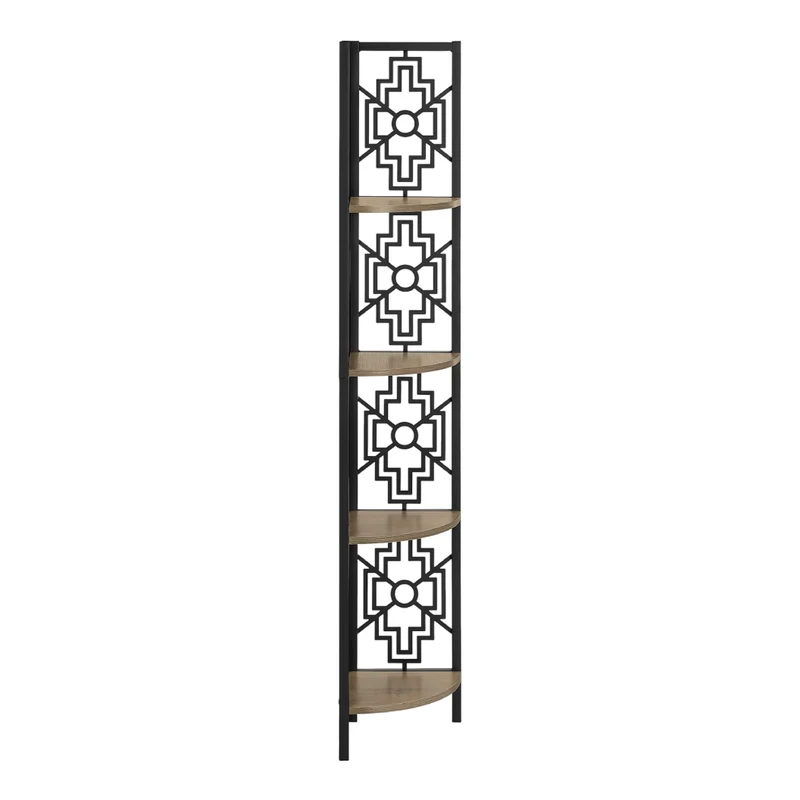 Étagère de coin en métal avec 4 tablettes en MDF/stratifié - I 3621-3622-3623