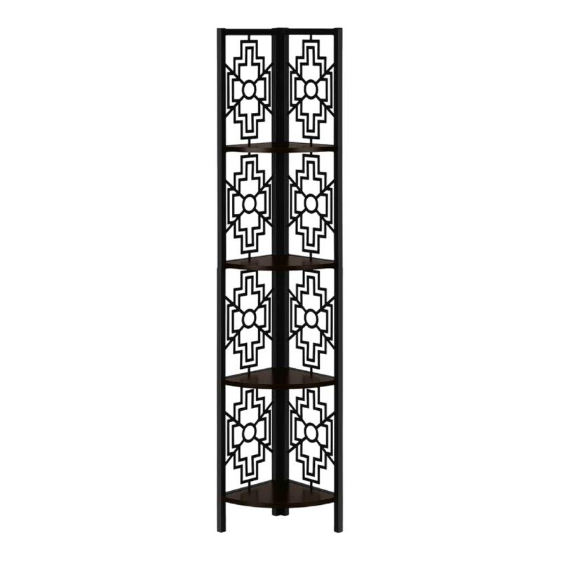 Étagère de coin en métal avec 4 tablettes en MDF/stratifié - I 3621-3622-3623
