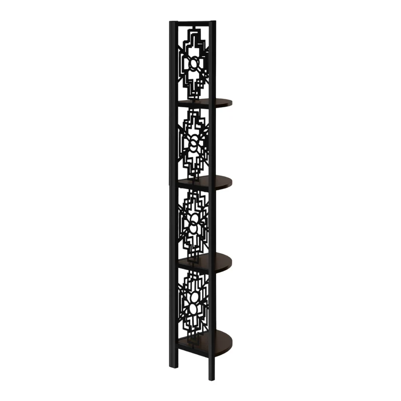 Étagère de coin en métal avec 4 tablettes en MDF/stratifié - I 3621-3622-3623