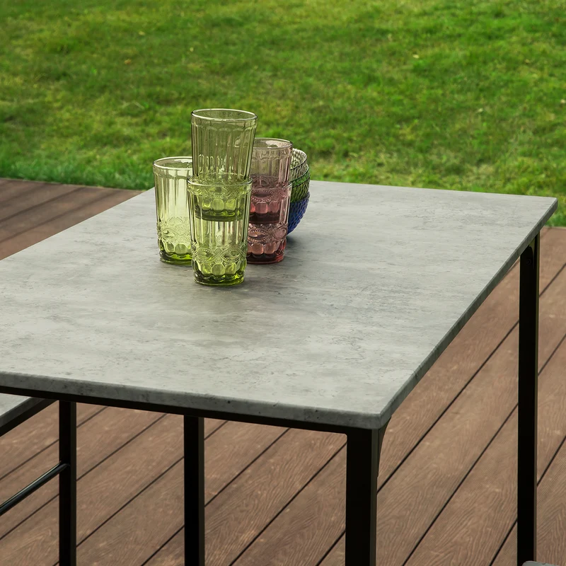 SoBuy OGT11-HG Ensemble de table haute pour salle à manger avec 4 tabourets