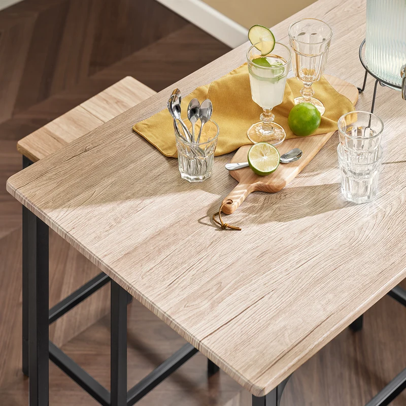 SoBuy OGT11-N Set de 1 Table + 4 Tabourets Ensemble table de bar bistrot