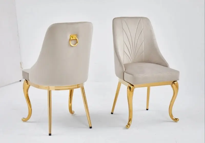 Ensemble table chaise céramique marbre blanc - Sofie