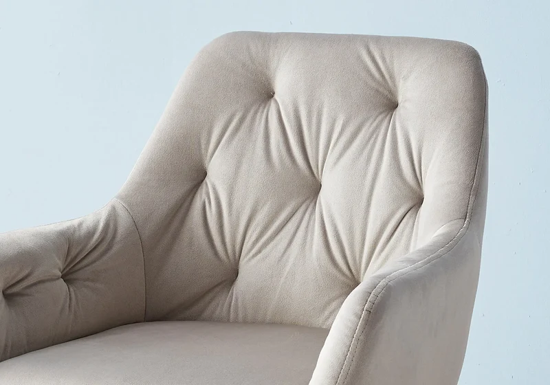 Ensemble table chaise dorée marbre beige - Versus
