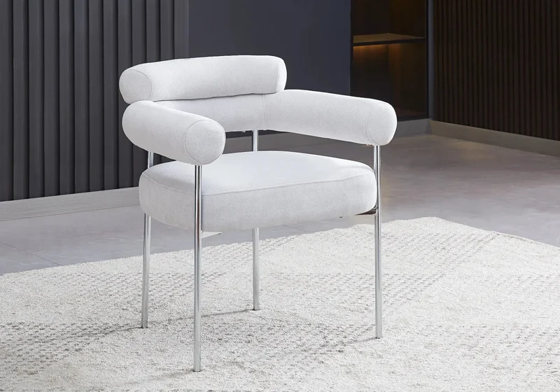 Ensemble table chaise chrome transparent - Sidy
