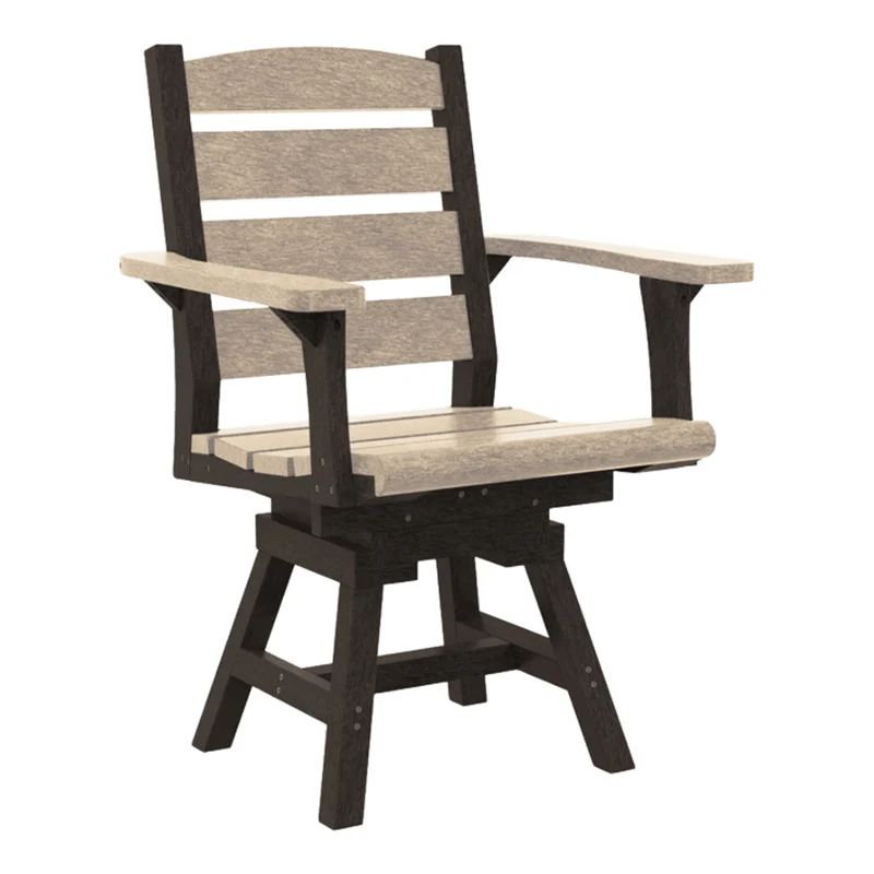 Chaise de salle à manger extérieure pivotante en plastique recyclé - Napa C322