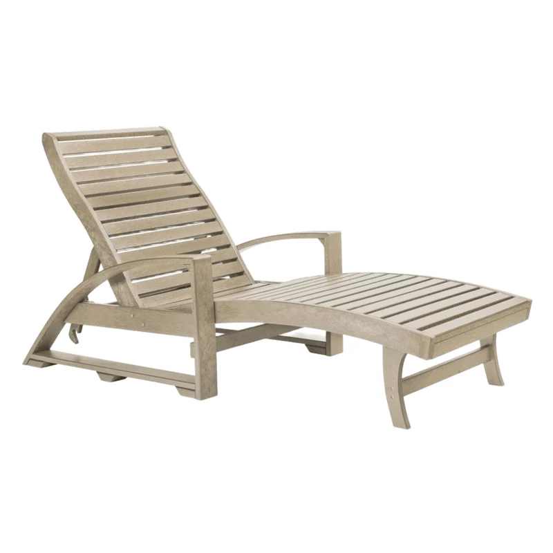 Chaise longue extérieure en plastique recyclé - St-Tropez L38