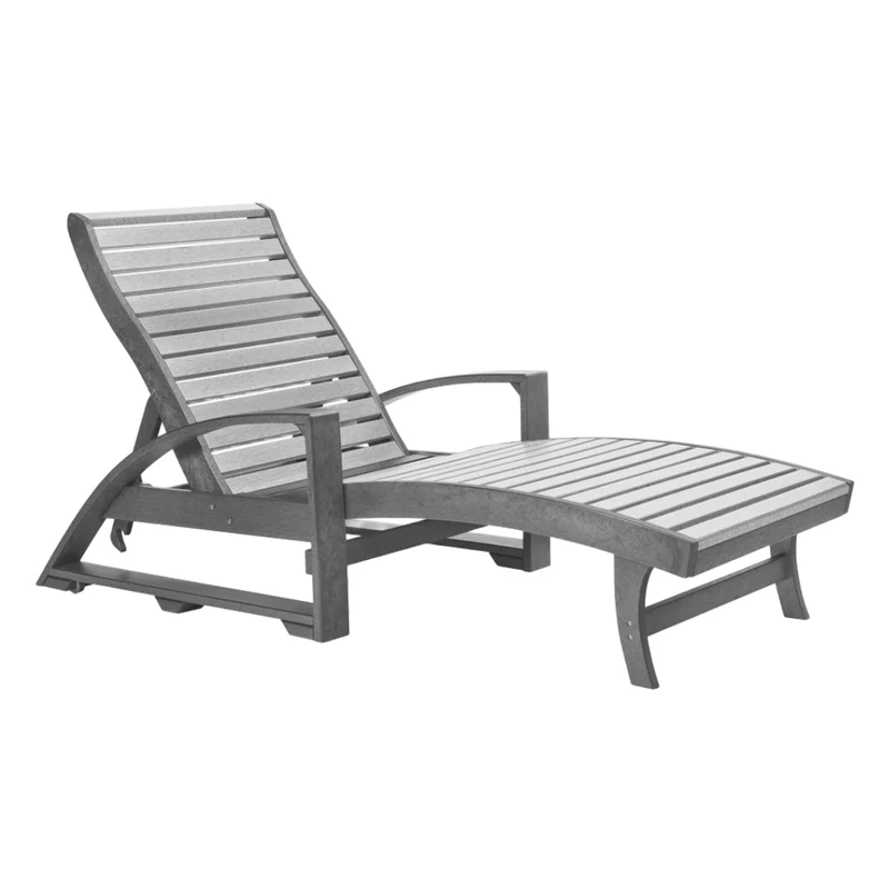 Chaise longue extérieure en plastique recyclé - St-Tropez L38