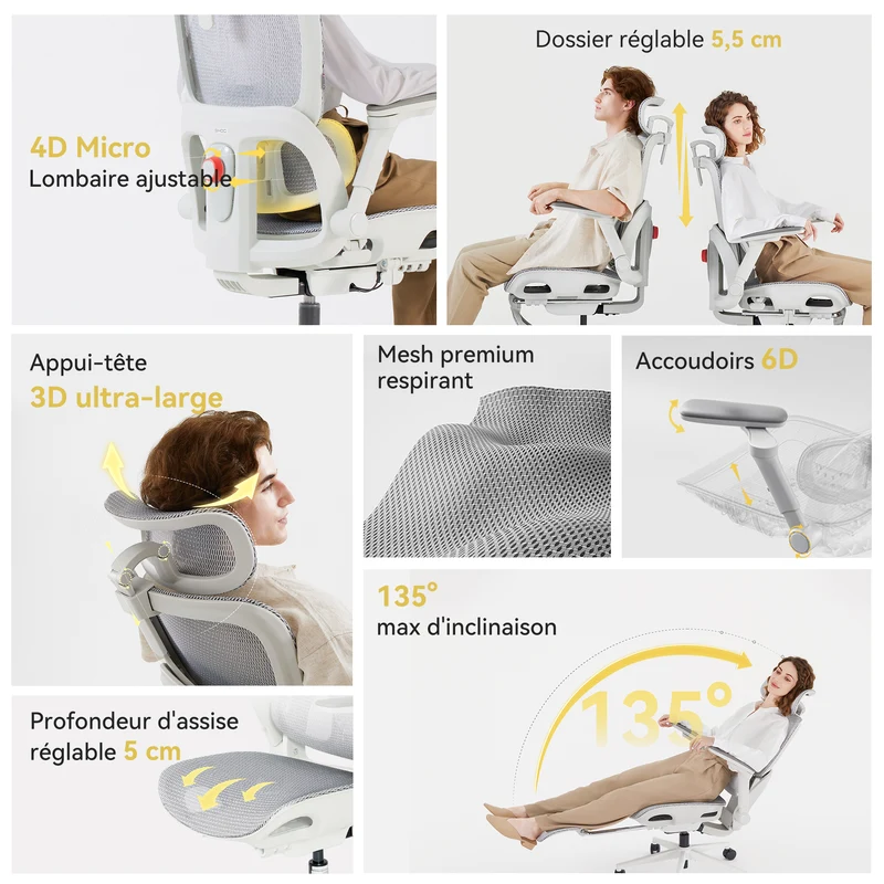 B300 Pro Chaise de bureau ergonomique