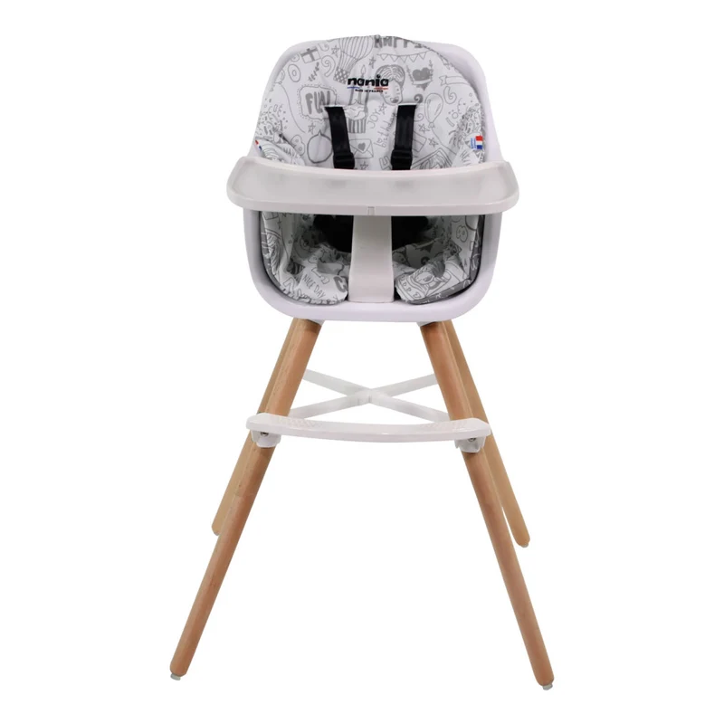 Chaise Haute Bébé évolutive 2 en 1 - Dès 6 mois jusqu'à 5 ans - Coussin réversible