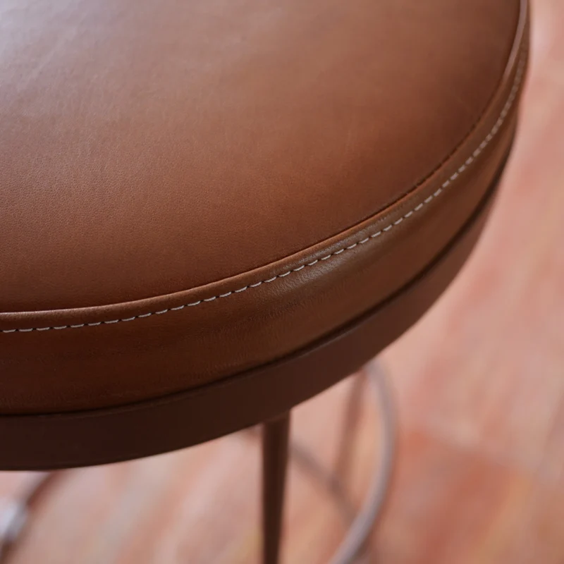 Tabouret de bar Circle Cuir H68cm