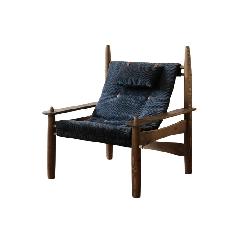 Fauteuil Carlo Velours Côtelé et appuie-tête
