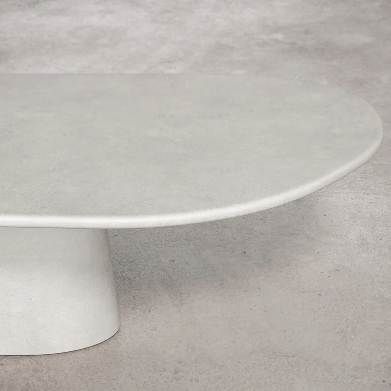 Table à manger organique pour extérieur - Avira - 280 cm - Latte - Polycomposite