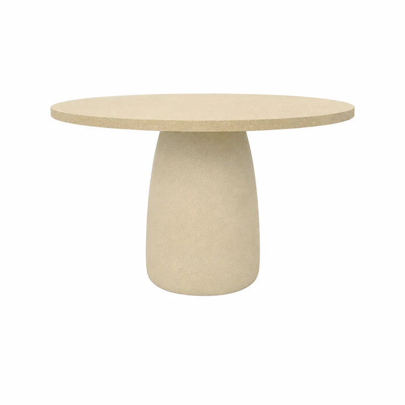 Table ronde de jardin - Uzé - D120 H75 - Dune - Polycomposite