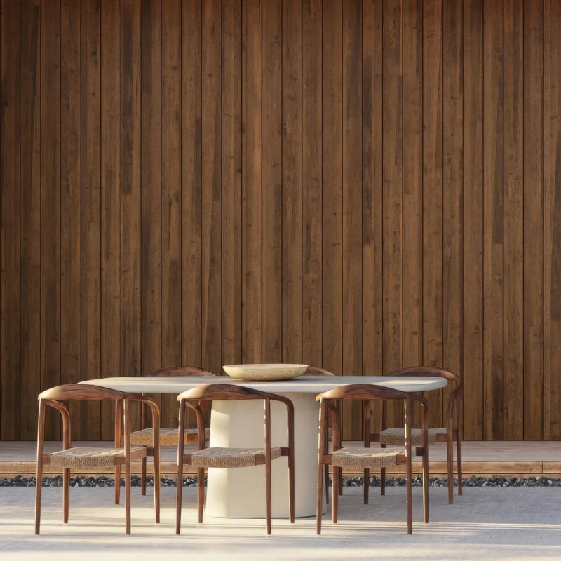 Table de jardin Lorient – Béton ciré finition latte - 200 cm