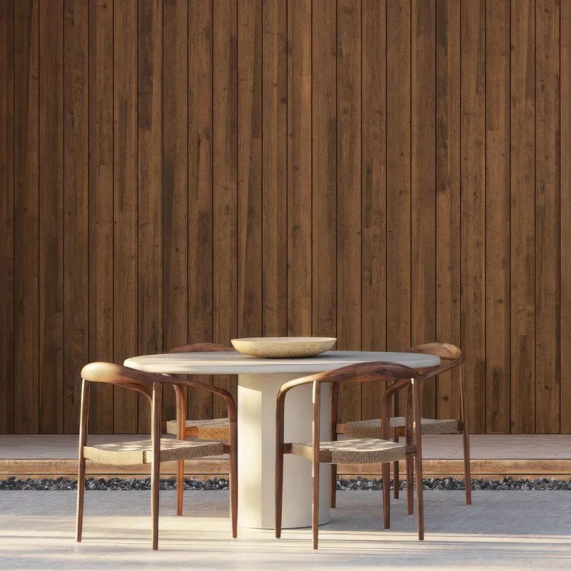 Table à manger d'extérieur Reef 140 cm – Béton-ciment finition Latte