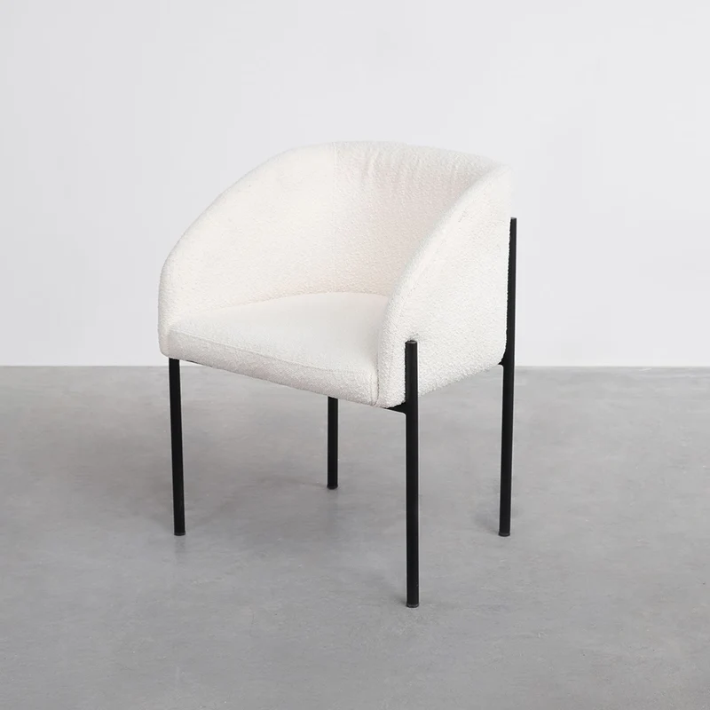 Chaise de salle à manger - Royan - Bouclé Blanc