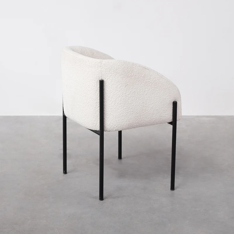 Chaise de salle à manger - Royan - Bouclé Blanc