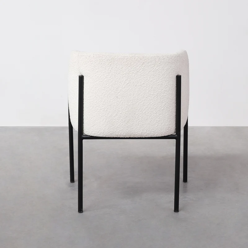 Chaise de salle à manger - Royan - Bouclé Blanc