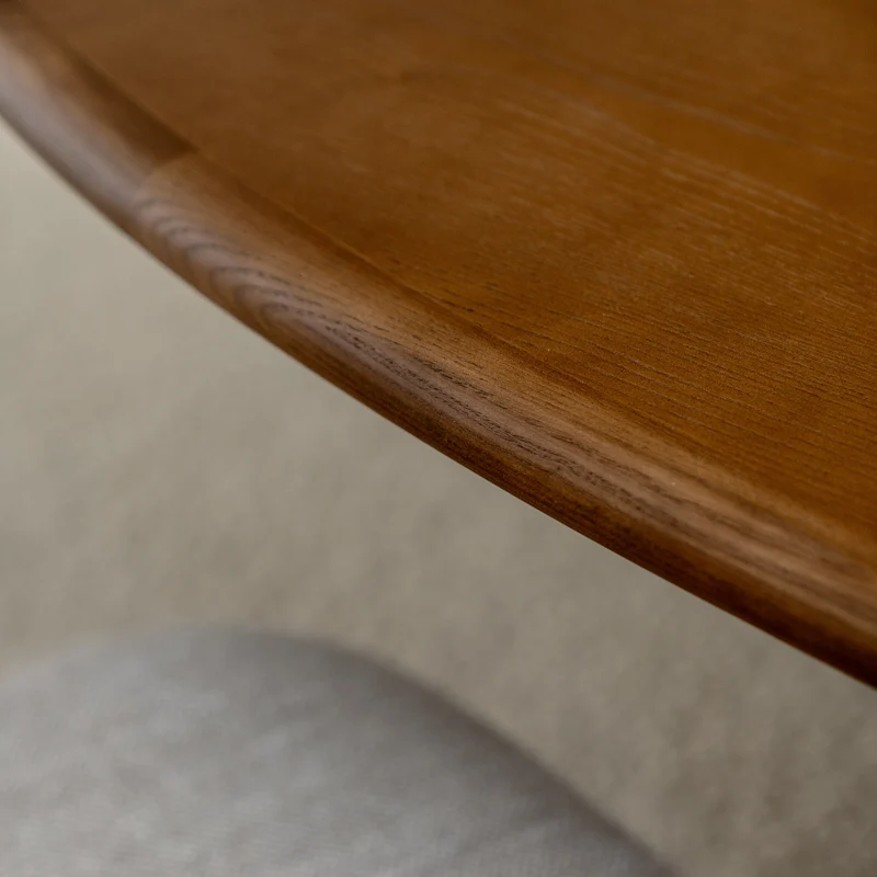 Table à manger organique en bois - Anvers - 240 cm - Noyer foncé - Frêne