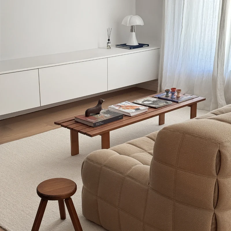 Table basse Melanie - Frêne - Noyer foncé - 140 cm