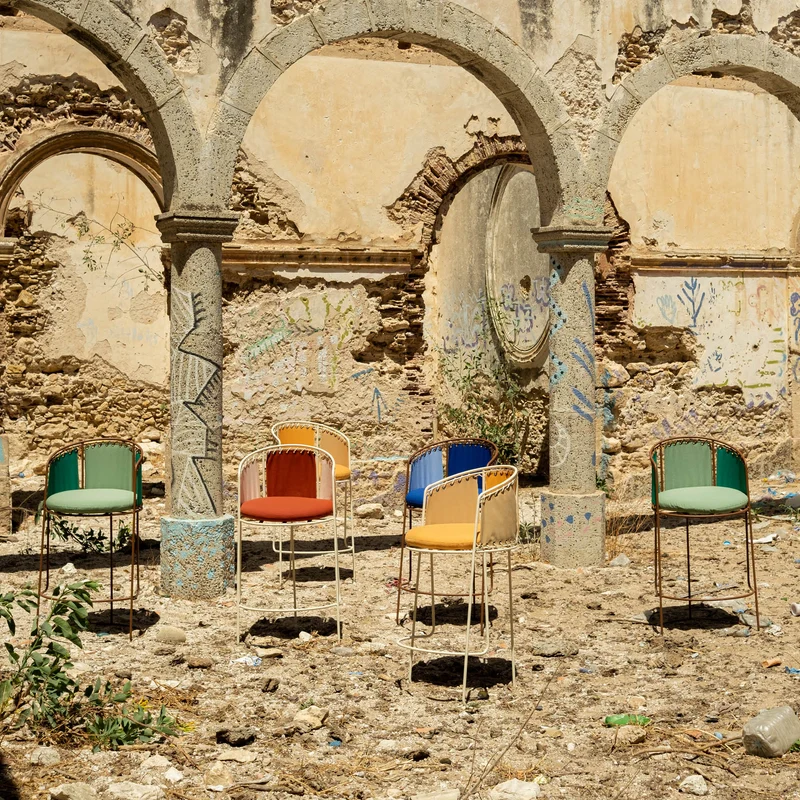 Tabouret de Bar Palmer Outdoor Bicolore