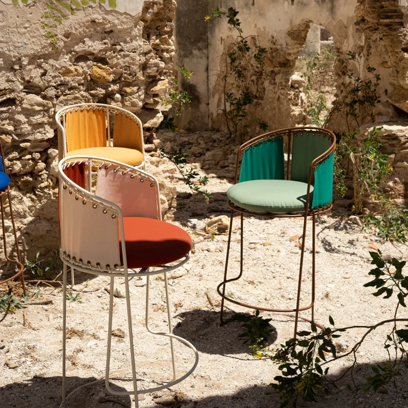 Tabouret de Bar Palmer Outdoor Bicolore