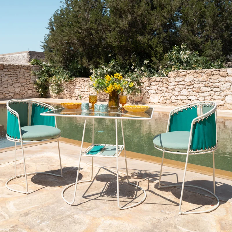 Table Palmer Carrée Outdoor Bicolore