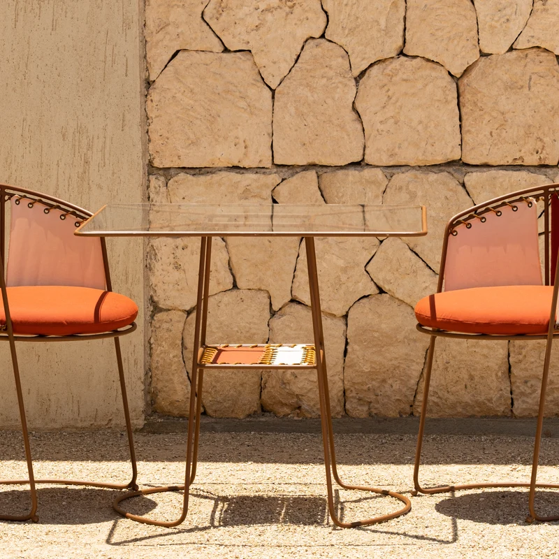 Table Palmer Carrée Outdoor Bicolore