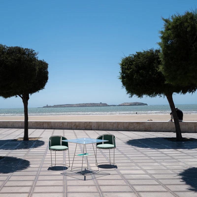 Table Palmer Carrée Outdoor Bicolore