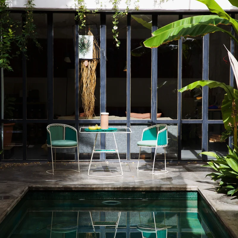 Table Palmer Carrée Outdoor Bicolore