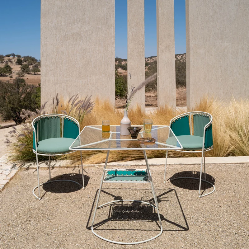 Table Palmer Carrée Outdoor Bicolore