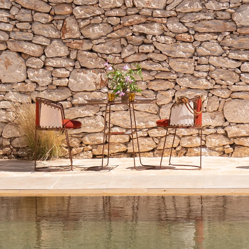 Table Palmer Carrée Outdoor Bicolore