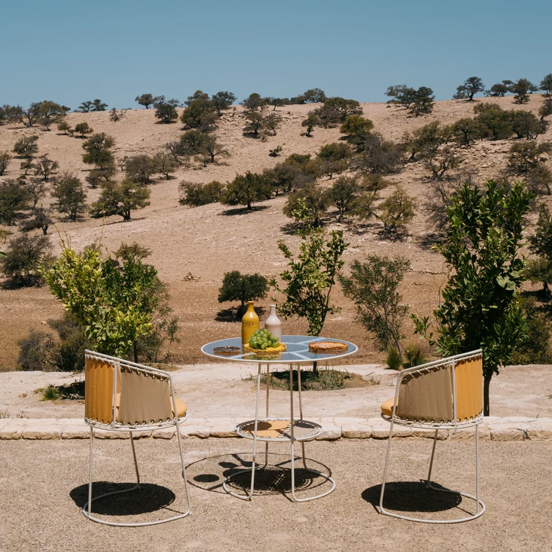 Table Palmer Ronde Outdoor Bicolore
