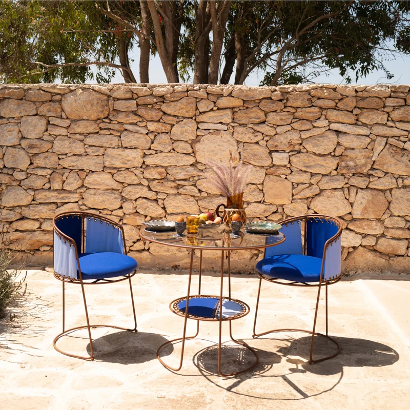 Table Palmer Ronde Outdoor Bicolore