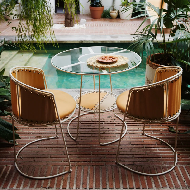 Table Palmer Ronde Outdoor Bicolore
