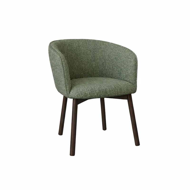 Chaise de salle à manger Nox - Bois fumé - Vert mousseux