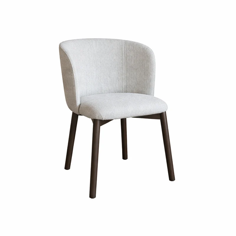 Chaise de salle à manger Celia - couleur bois fumé - tissage Sandstone Spotted
