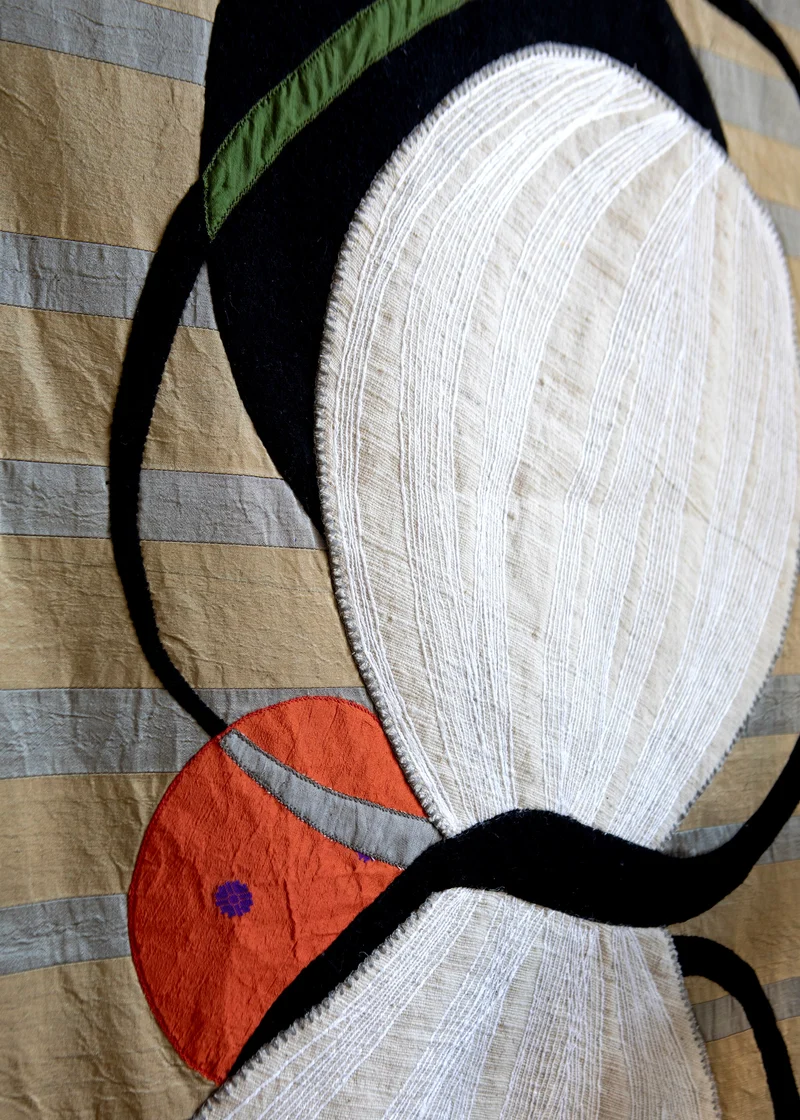 Simple Flight Hand Sewn Silk Tapestry