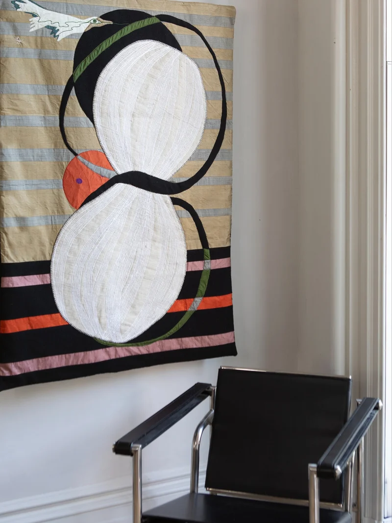 Simple Flight Hand Sewn Silk Tapestry