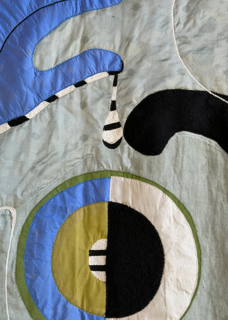 Languid Parts Hand Sewn Silk Tapestry