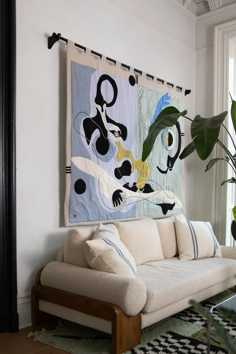 Languid Parts Hand Sewn Silk Tapestry