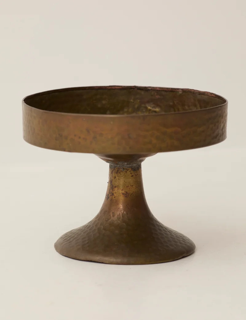 Metal Pedestal Bowl