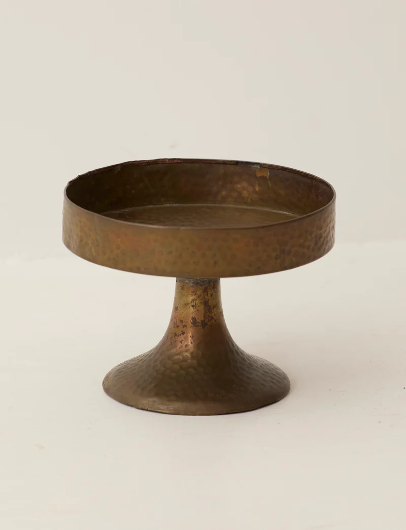 Metal Pedestal Bowl