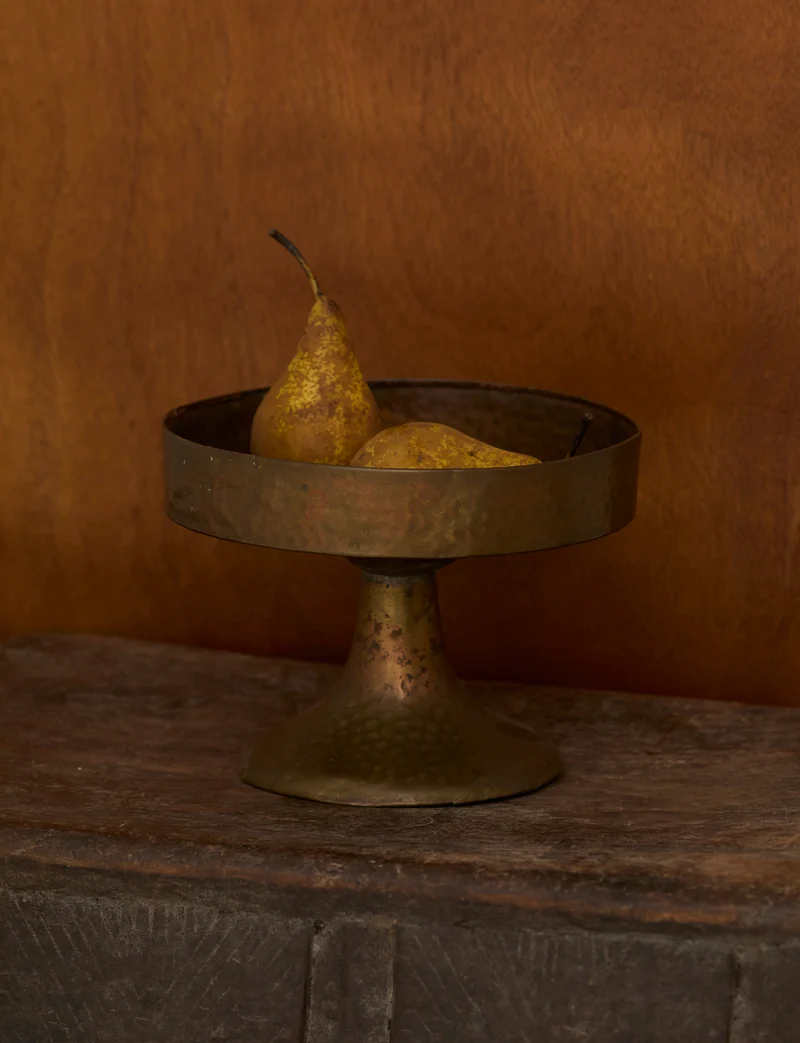 Metal Pedestal Bowl